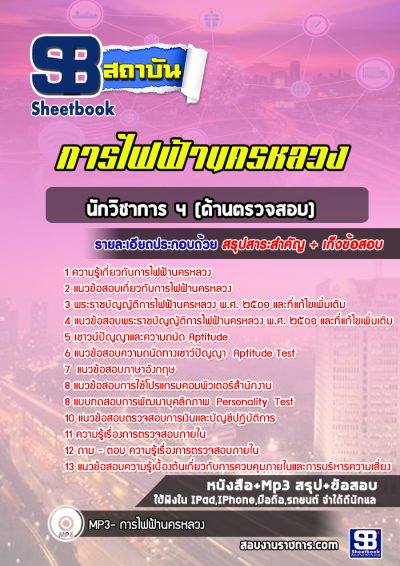 แนวข้อสอบนักวิชาการ 4 (ด้านตรวจสอบ) กฟน