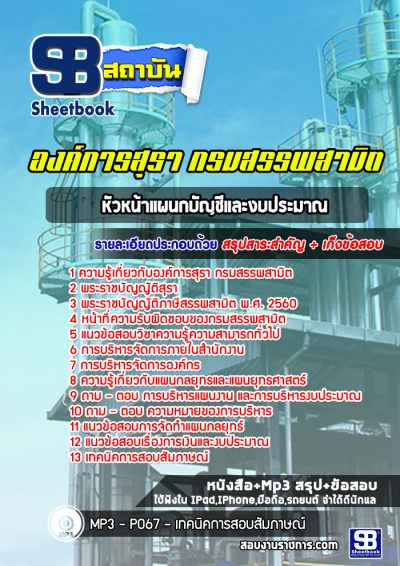 แนวข้อสอบหัวหน้าแผนกบัญชีและงบประมาณ องค์การสุรา