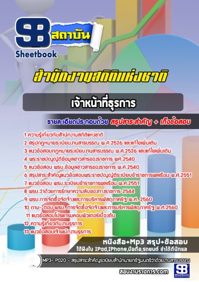 แนวข้อสอบเจ้าหน้าที่ธุรการ สำนักงานสถิติแห่งชาติ