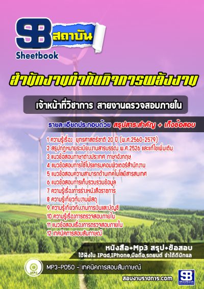 แนวข้อสอบเจ้าหน้าที่วิชาการ สายงานตรวจสอบภายใน สำนักงานกำกับกิจการพลังงาน