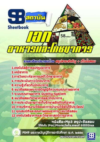 แนวข้อสอบเอกอาหารและโภชนาการ